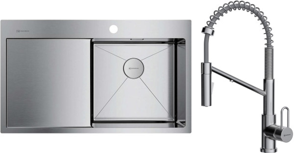 Комплект Omoikiri AKISAME 86 IN-R, MIKAWA 2 PLUS-SB BN