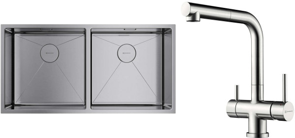 Комплект Omoikiri TAKI 86-2-U/IF IN, TAKAMATSU-S BN